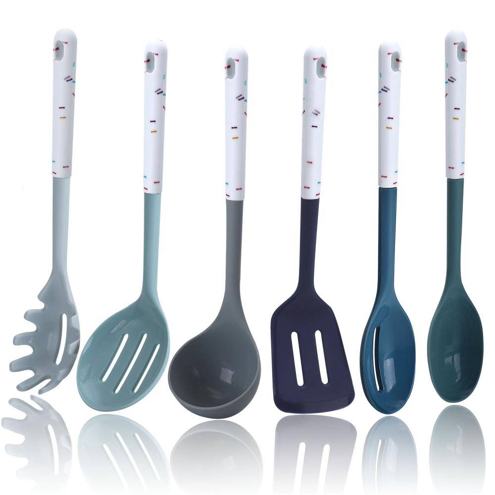 Silicone Spoon and Skimmer Set for Nonstick Cookware