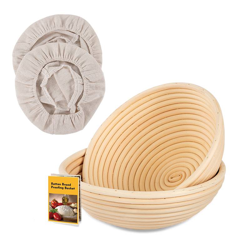 Wholesale Round Sourdough Tools Liner Cloth Rattan Bread Proofing Basket