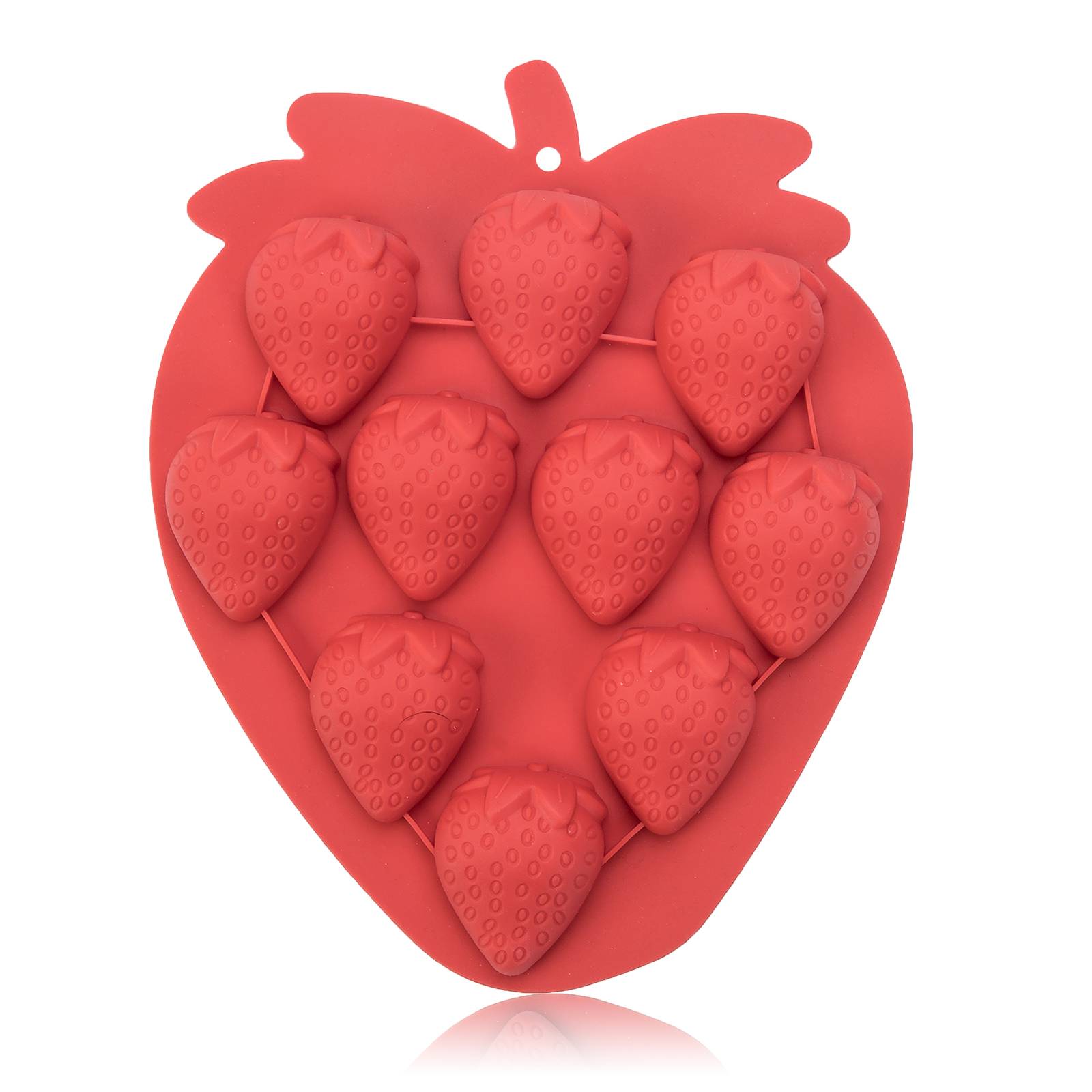 Strawberry Silicone Ice Cube Mold Cute Fruit‑Shaped Ice Tray for Drinks