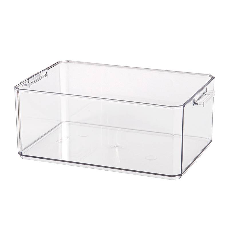 Multi‑Purpose Transparent Plastic Storage Container with Handles for Fridge